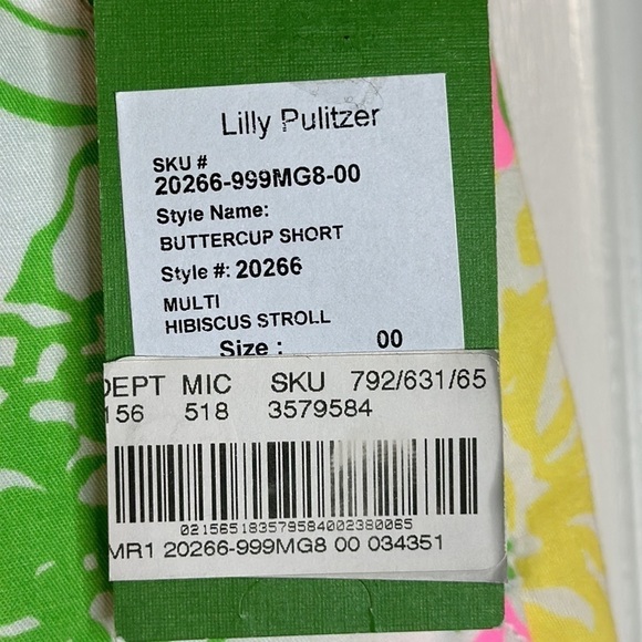 Lilly Pulitzer Women’s Hibiscus Stroll Floral Buttercup Scallop Shorts Size 00 - Picture 4 of 9